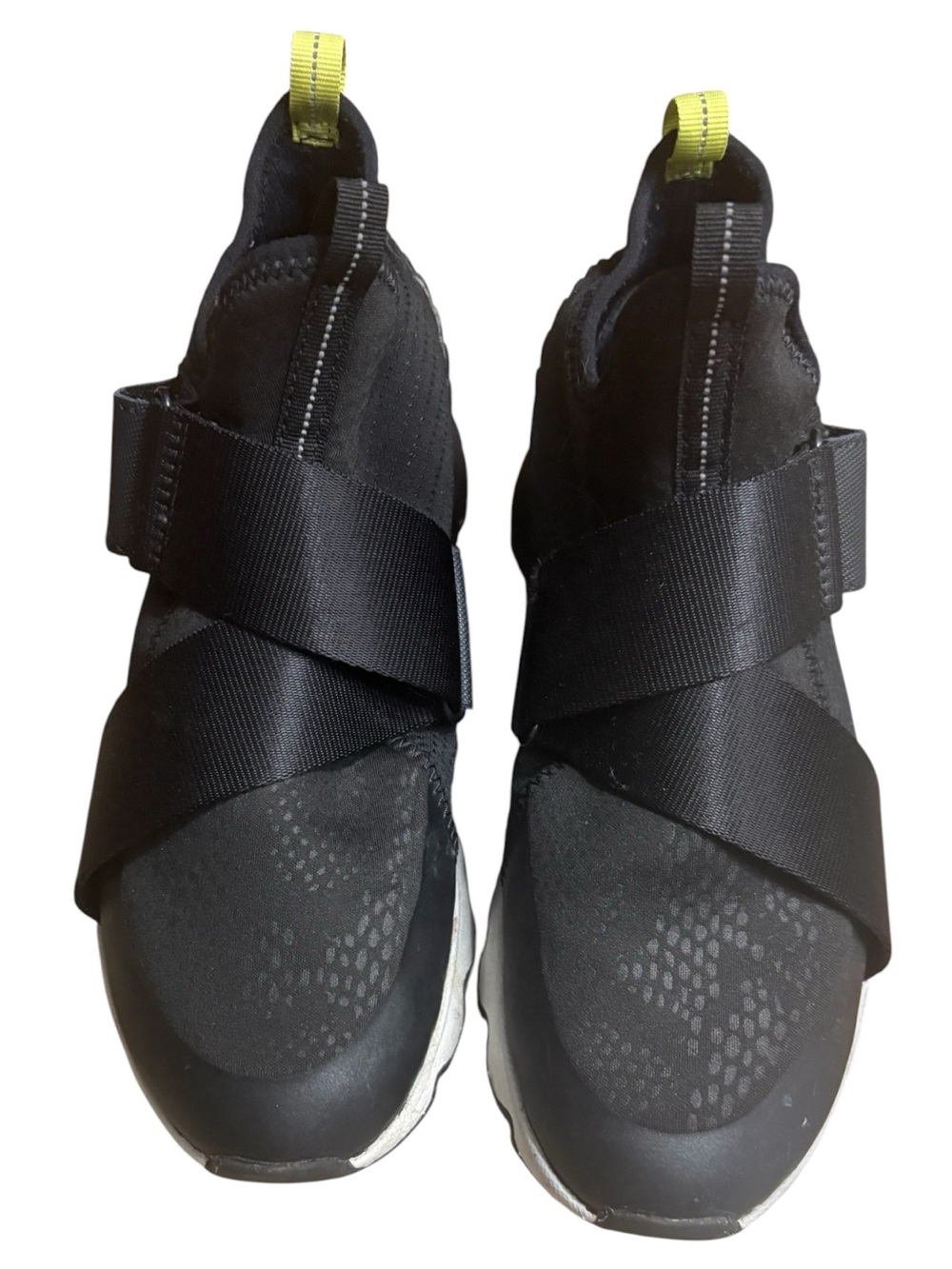 SOREL Kinetic Sneak Slip-On Sneakers with Strap Detail in Black/Yellow Size 7 - Picture 3 of 9
